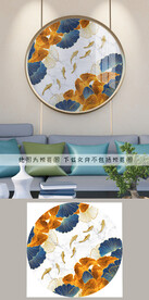 圆形鱼装饰画