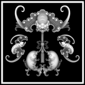 蝙蝠门板精雕图