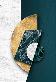 装饰画 晶瓷画 几何图