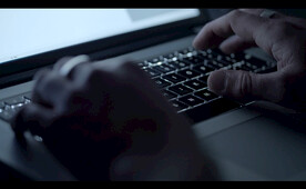 超清手敲键盘视频素材