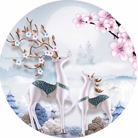 现代圆形装饰画