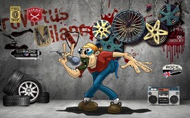 欧美风工业风酒吧KTV背景墙