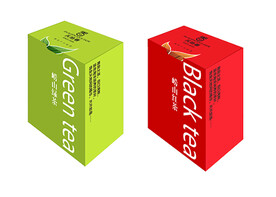 绿茶 红茶外包装设计