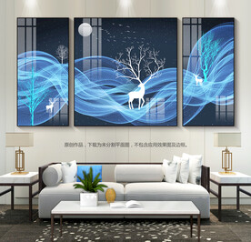 抽象客厅装饰画沙发背景玄关挂画