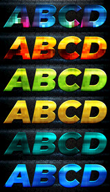 游戏字体样式炫酷动漫卡通psd