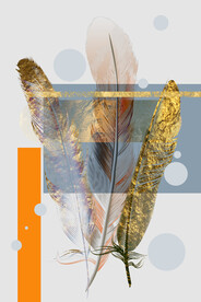 装饰画 晶瓷画 羽毛