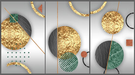 装饰画 三联画 几何图