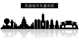 高雄城市矢量剪影