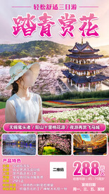 踏青赏花旅游海报