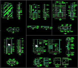 客厅玄关鞋柜CAD图库