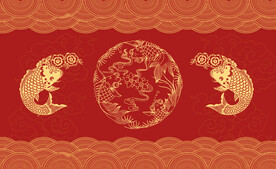 锦鲤传统装饰画