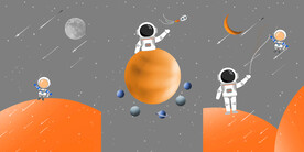 装饰画 晶瓷画 宇航员