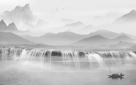 背景墙客厅山水背景 TIF分层