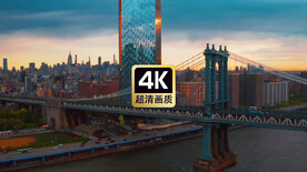 Vlog素材跨海大桥商务建筑群