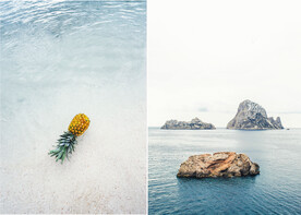 装饰画 晶瓷画 菠萝 海