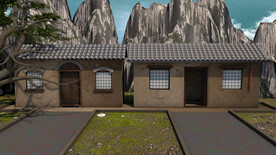 旧土墙瓦房农家小院