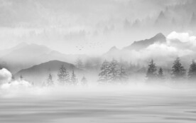 风景 灰色山水 TIF文件分层