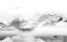 新品灰色山水 TIF文件分层