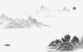 意境 简约灰色山水 TIF分层