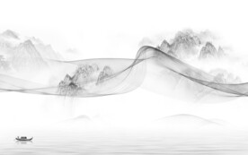 无框画客厅山水 TIF分层文件