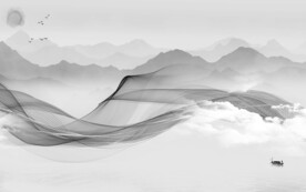 最新客厅山水 TIF分层文件