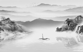 高档 客厅风景山水 TIF分层