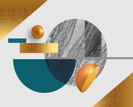 装饰画 晶瓷画 几何立体图