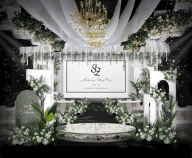 白色系婚礼仪式区