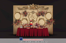 欧式金色甜品区