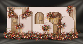 香槟色婚礼迎宾区