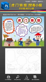 林则徐虎门销烟小报禁毒手抄报