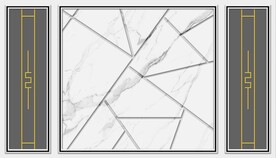 金色边框 大理石纹 几何 黄金