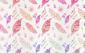 现代抽象羽毛叶子背景墙画