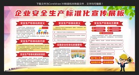 企业安全生产标准化宣传展板