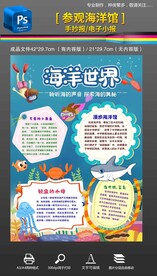 参观海洋馆保护海洋手抄报小报