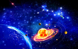 星空立体画吊顶背景墙墙纸