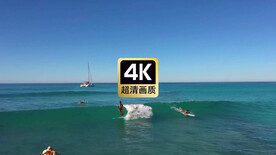 短视频素材海上冲浪者