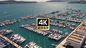 短视频素材度假海滨游艇港口