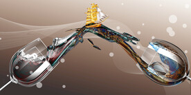 装饰画 晶瓷画 红酒杯