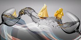 装饰画 晶瓷画 红酒杯