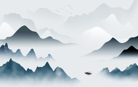 高清 唯美客厅山水 TIF分层