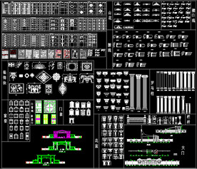 欧式构件 罗马柱 栏杆 角花 