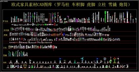 欧式家具素材CAD图库