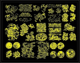 中国传统CAD龙凤图