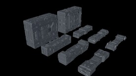 组高质量科幻高达机甲机器人零件