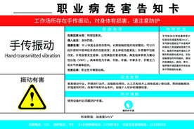 职业病危害告知卡