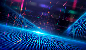 光线射线舞台会议背景海报