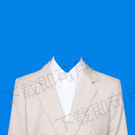 女生浅色西装模板