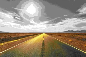 公路风景装饰画