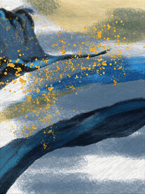 高端抽象墨迹油画